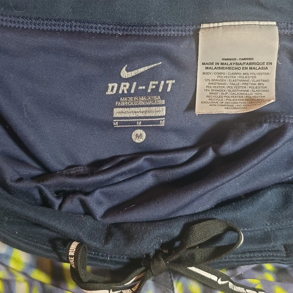 NIKE DRI-FIT Running Track Athletic Shorts Women's M Multicolor Lined EUC